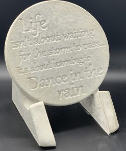 Dance in the rain Concrete Plaque