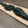 Alligator Three Piece Concrete Statue - Painted