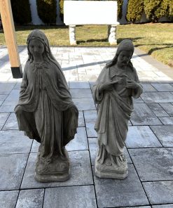 Jesus and Virgin Mary Concrete Statue