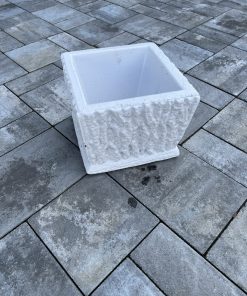 Square 1ft Rustic Concrete Planter