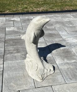 Dolphin 18.5” Tall Concrete Statue