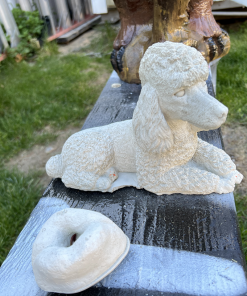 Laying Dog Concrete Statues
