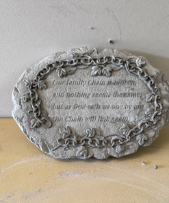 Family Chain Broken Concrete Plaque