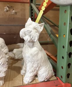 Schnauzer dog statue